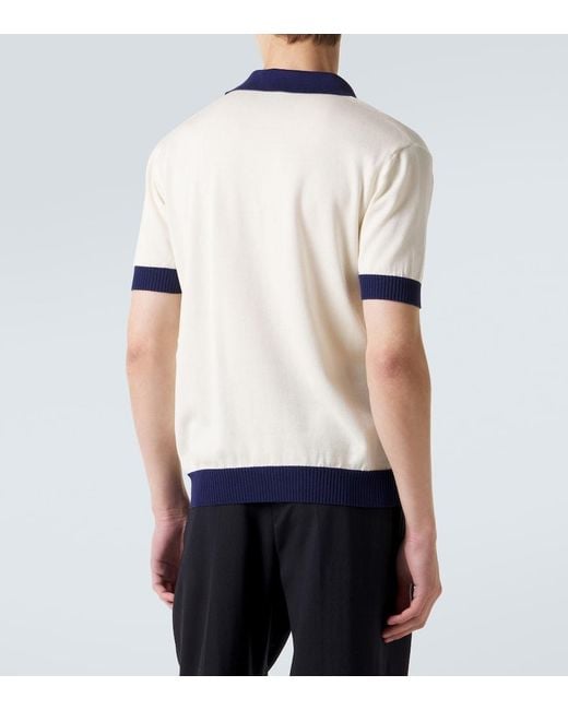 Valentino White Vgold Cotton Polo Shirt for men
