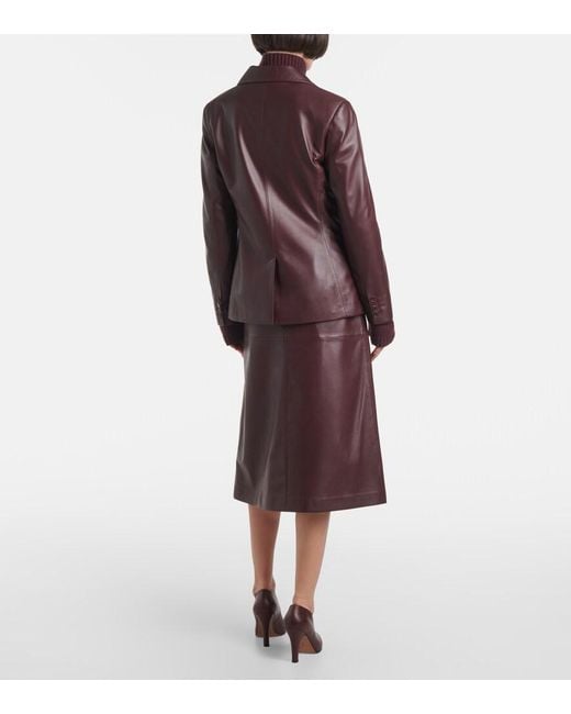 Joseph Brown Leather Blazer