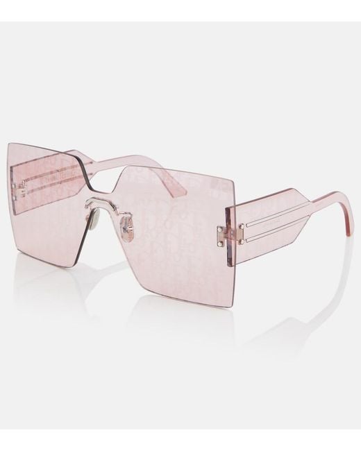 Dior Pink Diorclub M5U Square Sunglasses