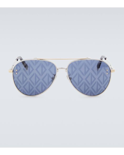 Dior Blue Cd Diamond A1u Aviator Sunglasses for men