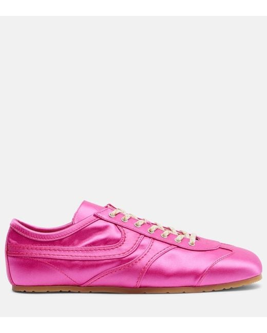 Dries Van Noten Pink Satin Sneakers