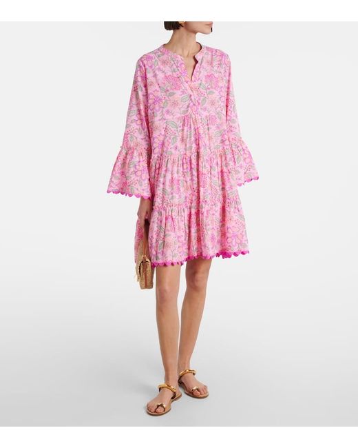 Robe Imprimee En Coton Juliet Dunn en coloris Pink
