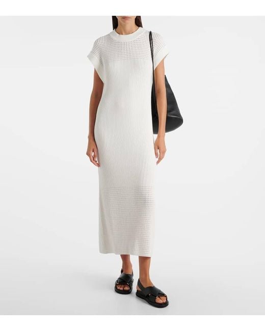 Varley White Maxikleid Cheston Aus Baumwolle
