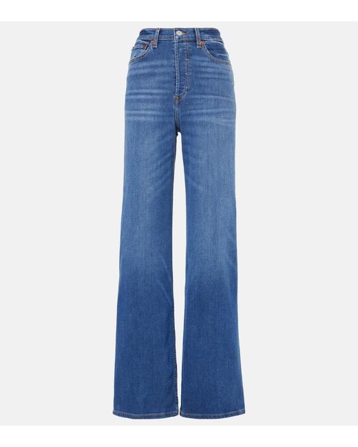 Re/done Blue '70S High-Rise Wide-Leg Jeans