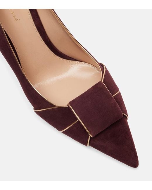 Gianvito Rossi Purple Suede Pumps