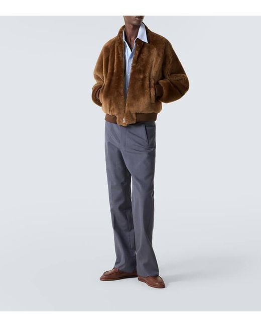 Chaqueta De Borrego Auralee de hombre de color Brown