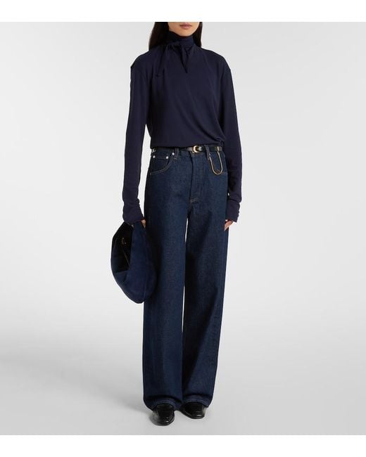 Citizens of Humanity Blue Ayla High-Rise Wide-Leg Jeans