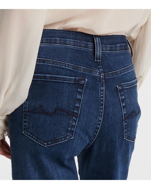 7 For All Mankind Blue Modern Dojo High-Rise Flared Jeans