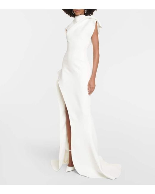 $3780 Maticevski Women's Beige Silk Blend Ruffled High-Low Gown Size  AU6/US2 | eBay
