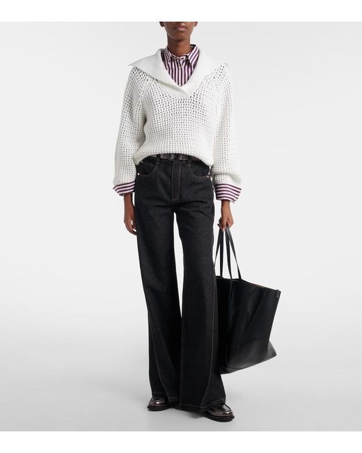 Brunello Cucinelli Black Wide-Leg Jeans