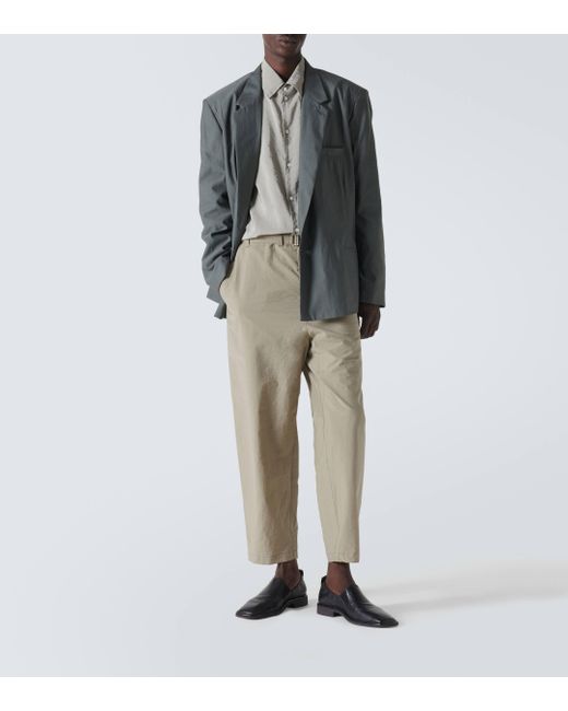 Lemaire Natural Cotton-blend Tapered Pants for men
