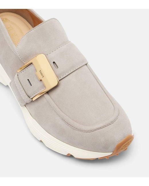 Tod's White Runner Suede Sneakers