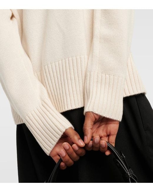 Jardin Des Orangers White Wool And Cashmere Turtleneck Sweater