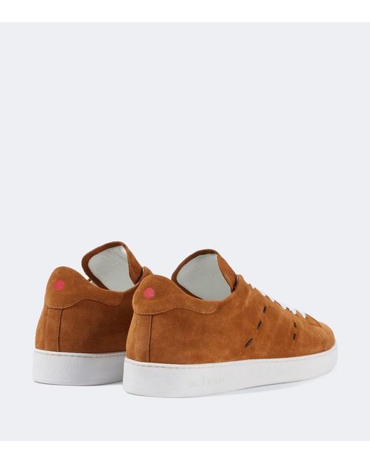 Kiton Brown Suede Sneakers for men