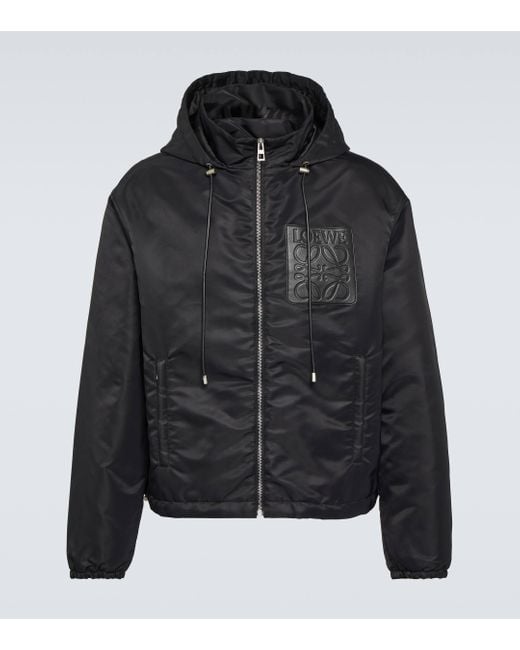 Loewe Black Anagram Padded Twill Jacket for men