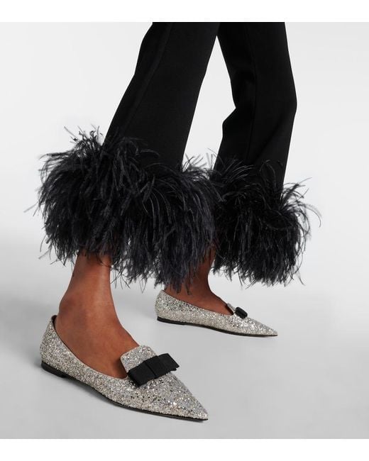 Jimmy Choo Metallic Gala Glitter Flat