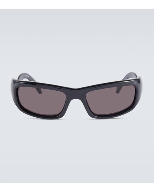Balenciaga Gray Hamptons Rectangular Sunglasses for men