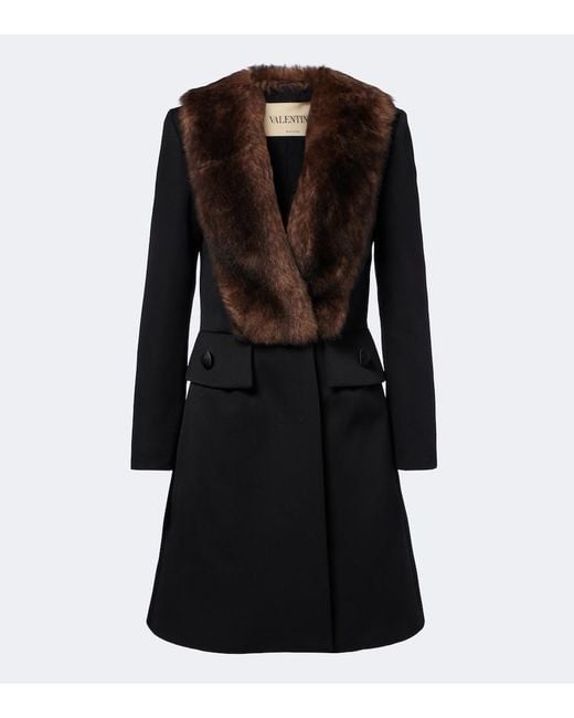 Valentino Black Virgin Wool Coat