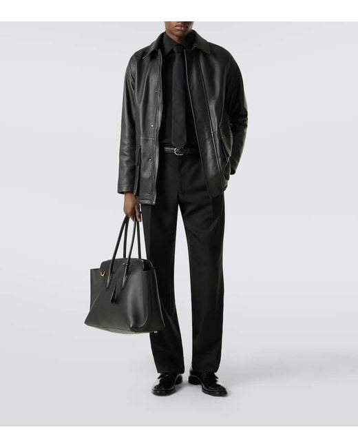 Thom Sweeney Black Silk Shirt for men