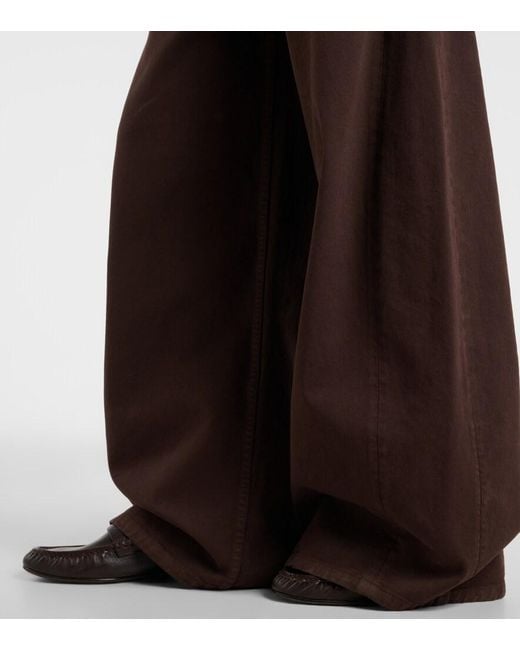 Brunello Cucinelli Brown Monili Wide-Leg Jeans