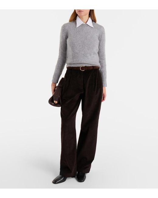 Veronica Beard Gray Pippen Cashmere Sweater