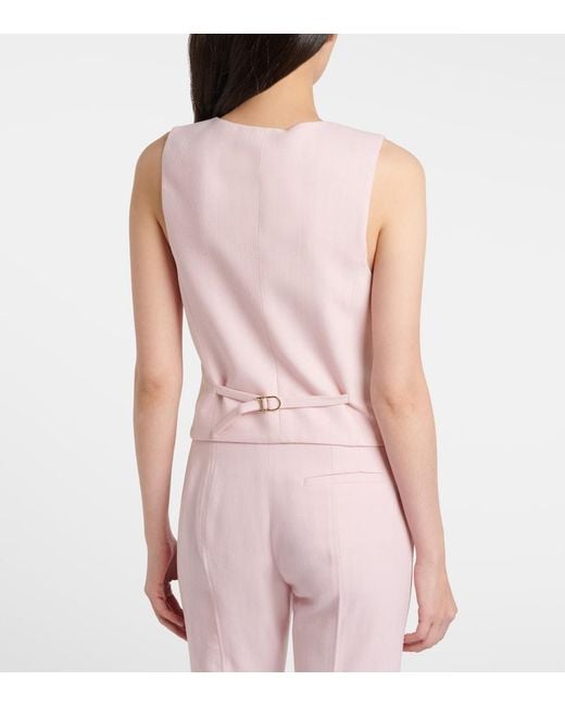 Gabriela Hearst Pink Wool Vest