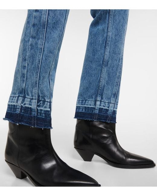 Isabel Marant Blue Sulanoa Mid-Rise Slim Jeans