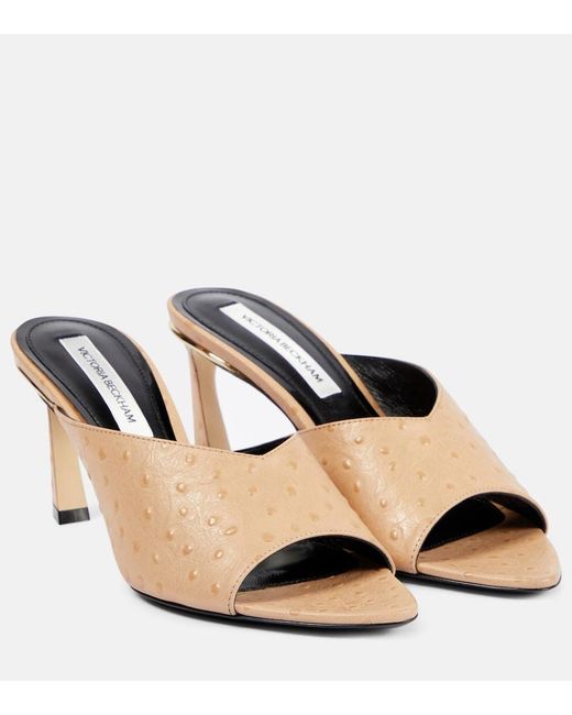 Victoria Beckham Black Leather Mules