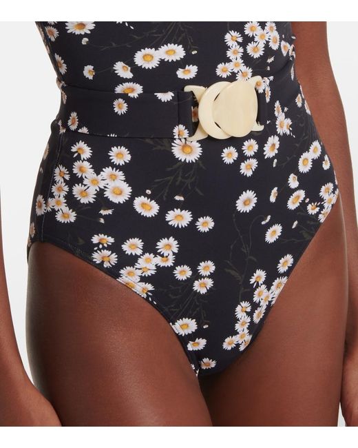 Eres Blue Courtois Floral Bandeau Swimsuit