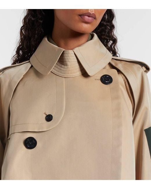 Chaqueta De Sarga Y Gabardina Sacai de color Natural