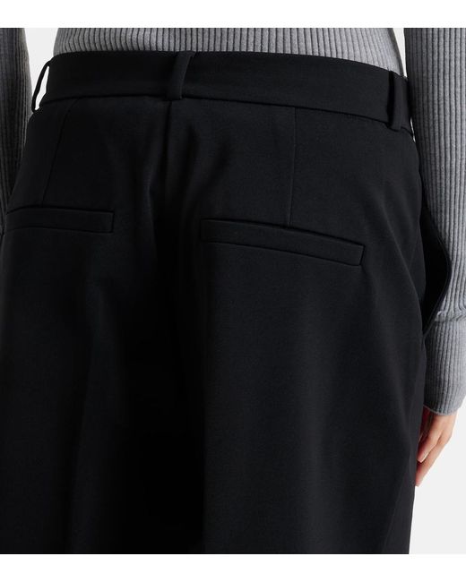Sportmax Black Vetusta Crepe Wide-Leg Pants