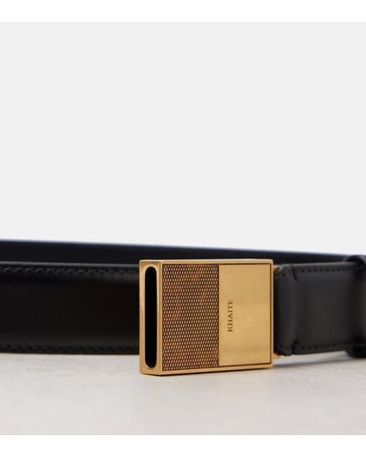 Khaite Black Elio Leather Belt