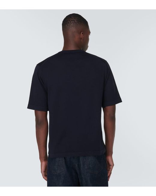 T-shirt Tindall in jersey di cotone di John Smedley in Blue da Uomo
