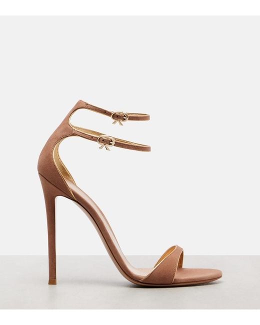 Gianvito Rossi Natural 110 Suede Sandals