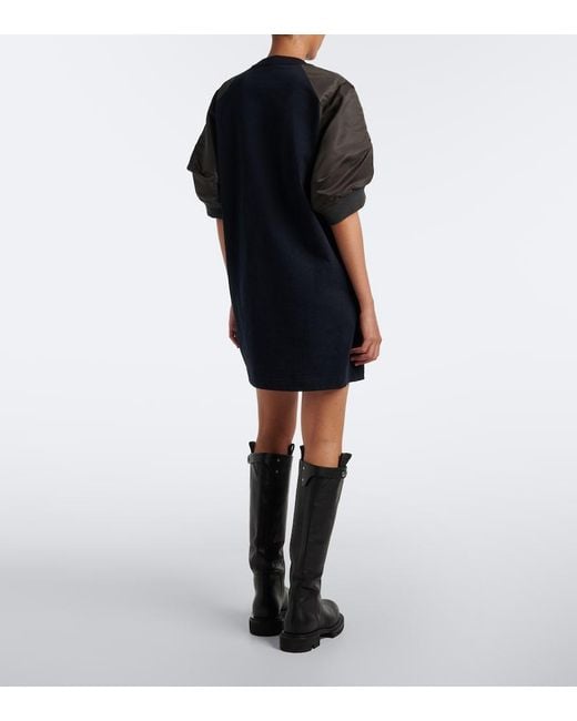 Sacai Black Cotton Minidress