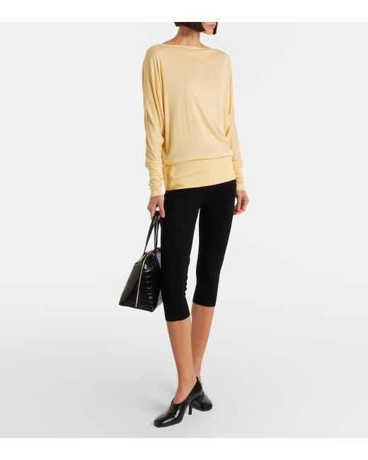 Totême  Natural Draped Jersey Top