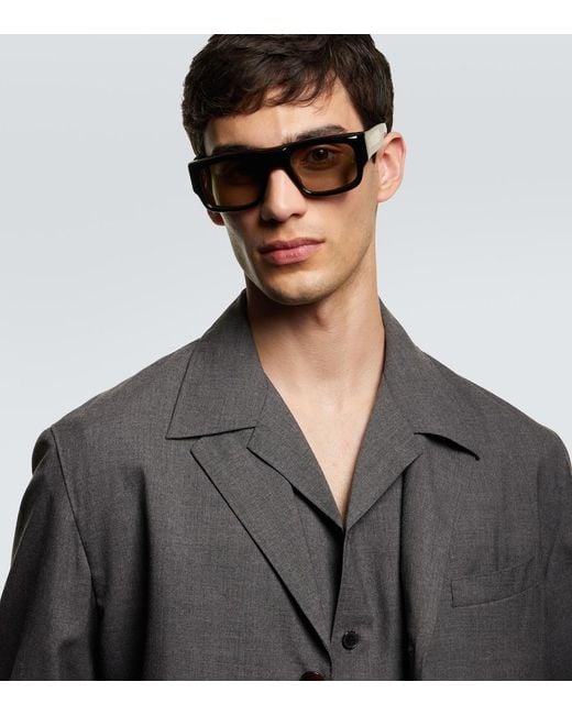 Jacques Marie Mage Brown Donat Rectangular Sunglasses for men