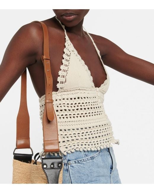 Isabel Marant White Frinley Cotton Crochet Crop Top