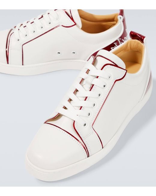 Christian Louboutin White Fun Louis Junior Leather Sneakers for men