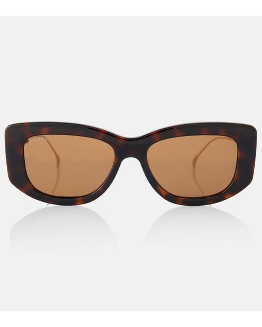 Gucci Brown Double G Square Sunglasses