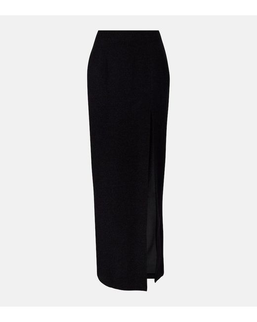 Alessandra Rich Black Maxirock Aus Boucle