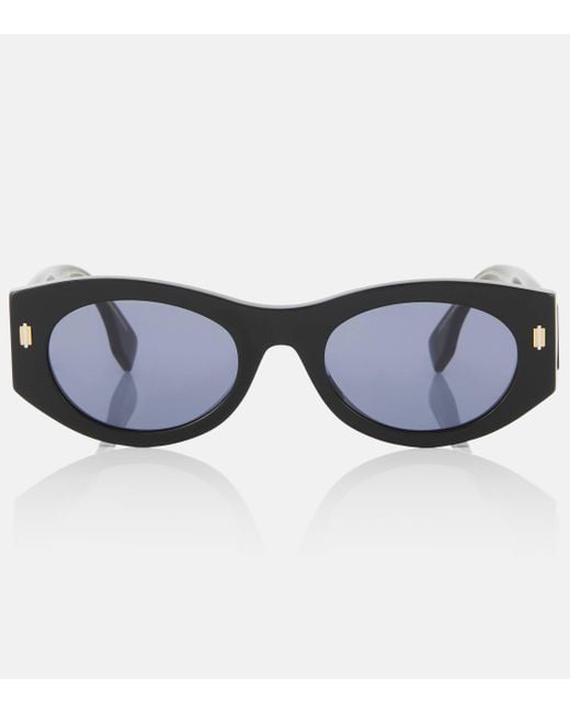 Fendi Blue Roma Oval Sunglasses