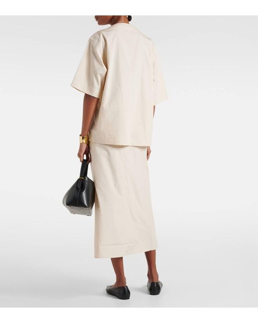 Totême  White T-Shirt Aus Baumwoll-Jersey