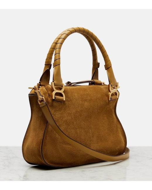 Sac Marcie Small En Daim Chloé en coloris Brown