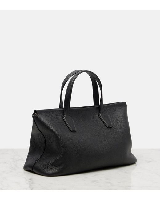 The Row Black Marcel Leather Tote Bag