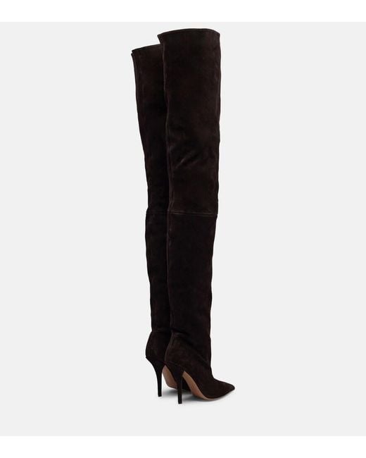 Paris Texas Black Jessica 105 Suede Over-The-Knee Boots