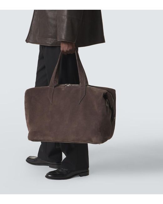 Metier Black Nomad Weekend Suede Duffel Bag for men