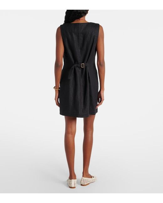 Posse Black Emma Linen Minidress