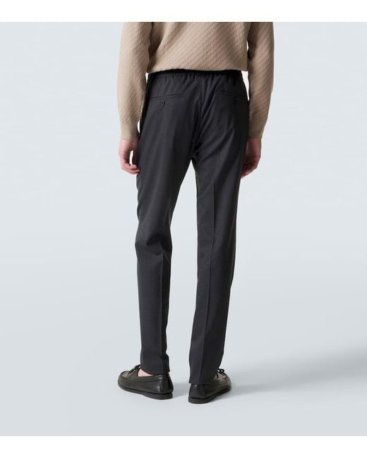 Slowear Gray Virgin Wool Tapered Pants for men