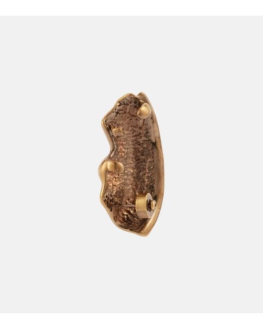 Khaite White Amato-Plated Earrings
